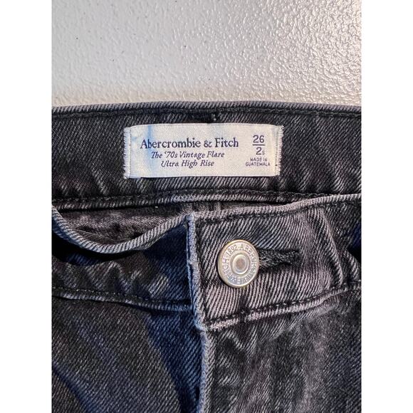Abercrombie and Fitch Jeans 70s Vintage Flare Ultra High Rise Casual Boho Grunge - Picture 7 of 8